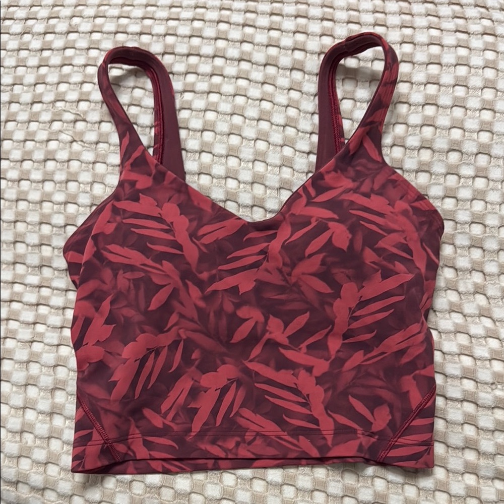 Lululemon Red Sports Bra with Adjustable Straps